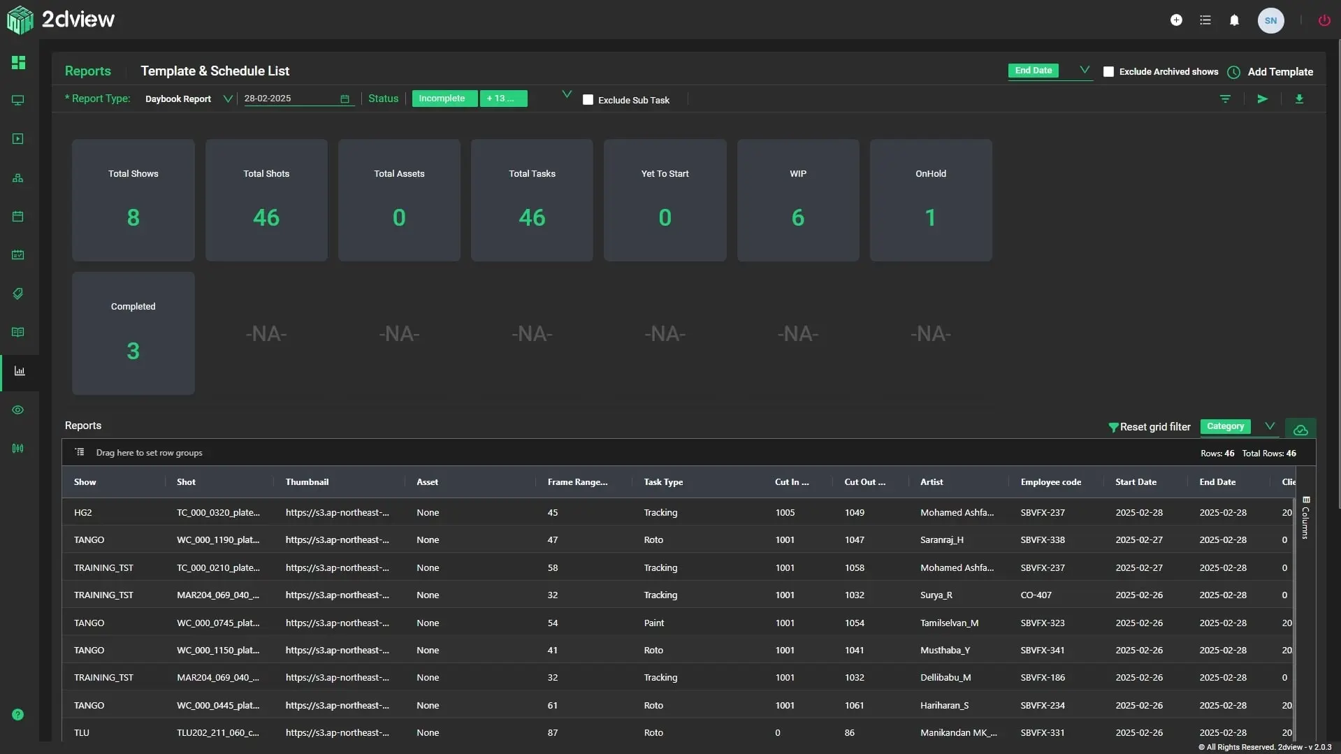 Report visualization